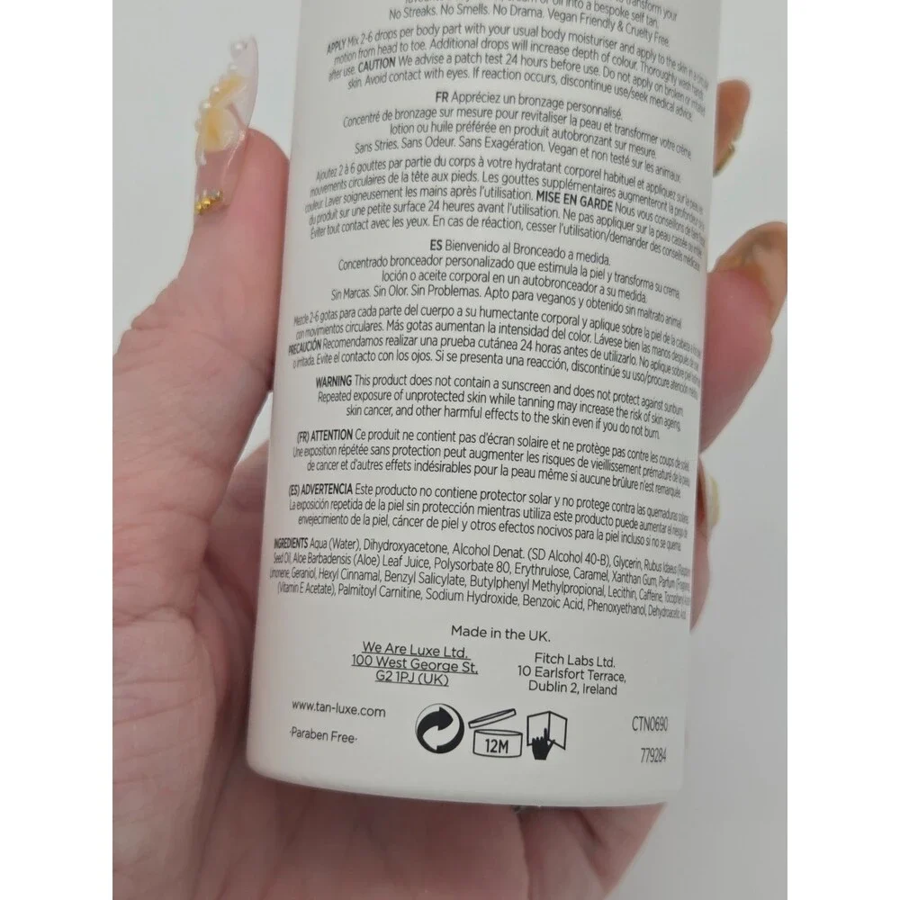 Tan-Luxe The Face Illuminating Self-Tan Drops Medium-Dark Tanner 1.01 oz NEW - Picture 4 of 7